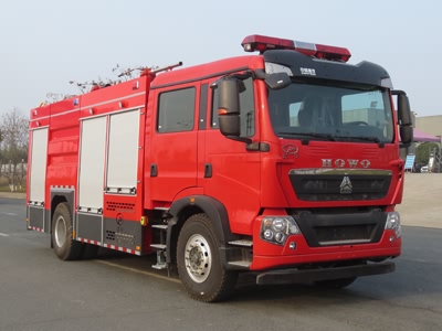 國(guó)六豪沃7噸干粉水聯(lián)用消防車